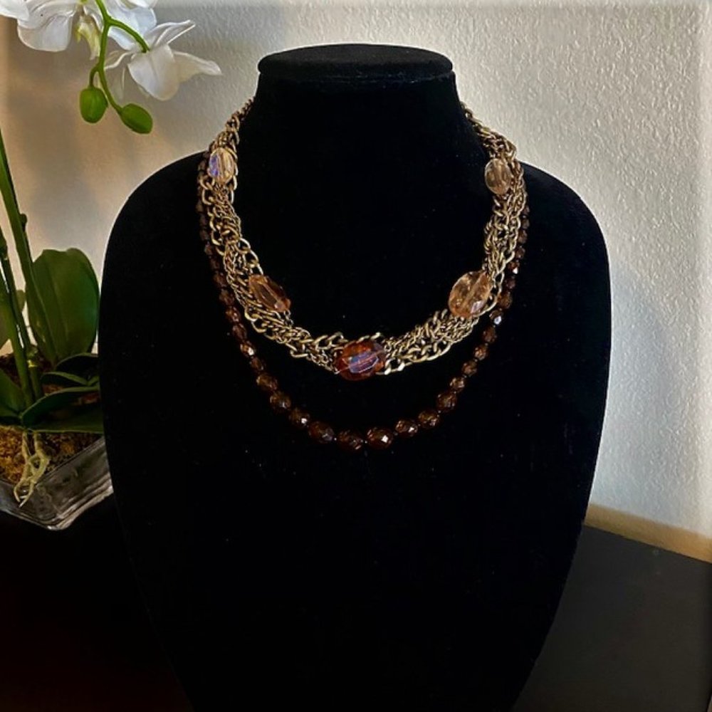 Multi Chain and Gemstone Necklace from Talbots